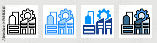 Industrial Revolution Icon Collection Set Multiple Style