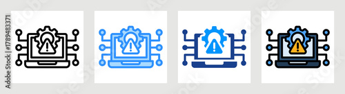 Digital Disruption Icon Collection Set Multiple Style