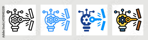 Tech Breakthrough Icon Collection Set Multiple Style