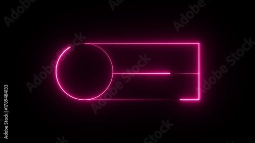 Glowing abstract shape animation design element