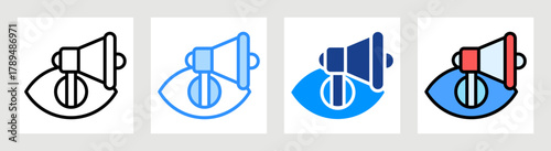 Marketing Vision Icon Collection Set Multiple Style