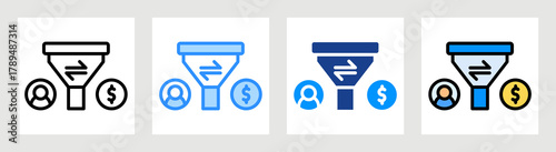 Lead Conversion Icon Collection Set Multiple Style
