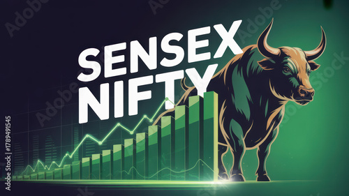 Indian stock market uptrend with Sensex and Nifty