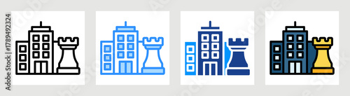 Corporate Strategy Icon Collection Set Multiple Style