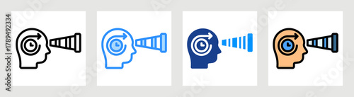 Long Term Vision Icon Collection Set Multiple Style