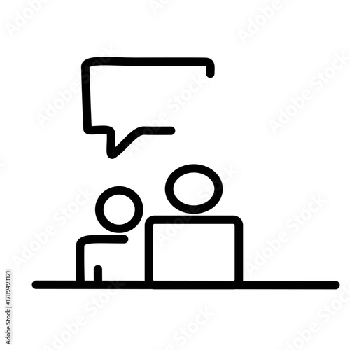 Teamwork and management line icons collection. Vector illustration