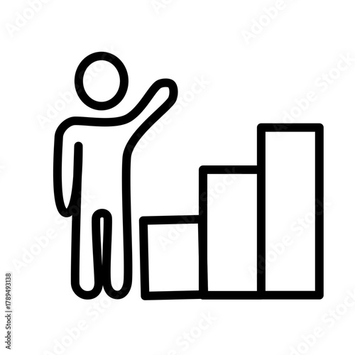 Teamwork and management line icons collection. Vector illustration