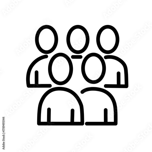 Teamwork and management line icons collection. Vector illustration