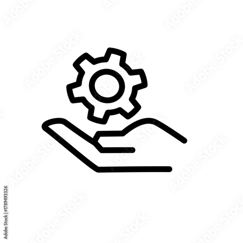 Teamwork and management line icons collection. Vector illustration