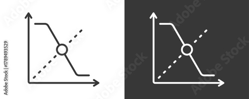 Break Event Point Icon Set Vector Collection Isolated In Black And White