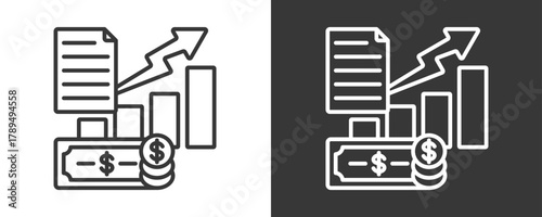 Economy Icon Set Vector Collection Isolated In Black And White