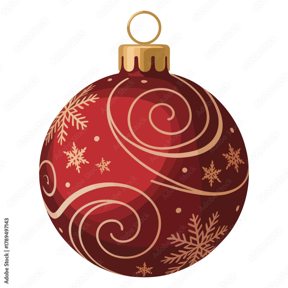 Fototapeta premium red christmas ball