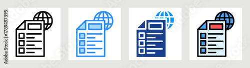 Internet Protocol Icon Collection Set Multiple Style