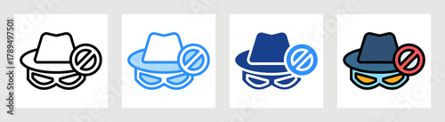 Anti Spy Icon Collection Set Multiple Style