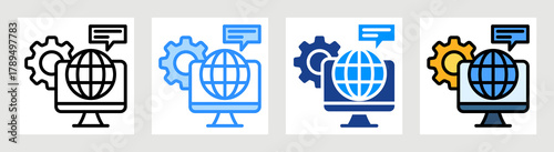 Dns Icon Collection Set Multiple Style