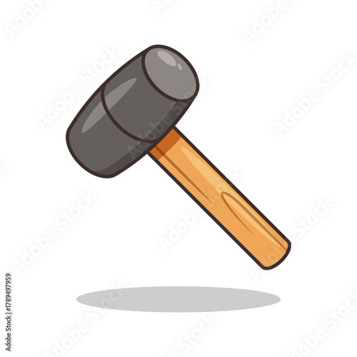 Cute rubber hammer icon isolated on white background.