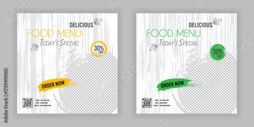 Creative corporate fast food flyer template set flyer design or leaflet presentation banner design