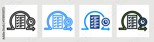Sprint Planning Icon Collection Set Multiple Style