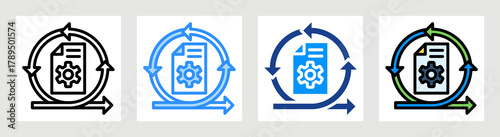 Agile Methodology Icon Collection Set Multiple Style
