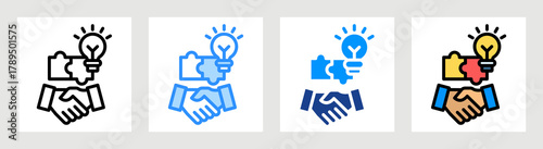 Collaborative Icon Collection Set Multiple Style