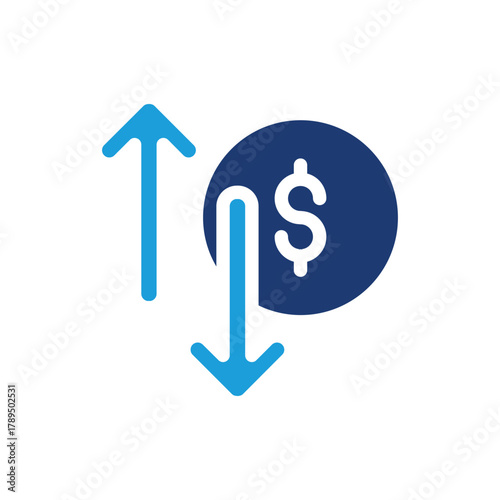 currency exchange colored icon vector design good for web or mobile app