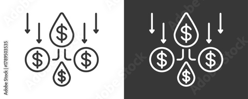 Liquidity Icon Set Vector Collection Isolated In Black And White