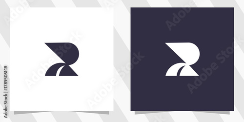 letter r logo design vector
