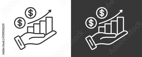 Revenue Icon Set Vector Collection Isolated In Black And White