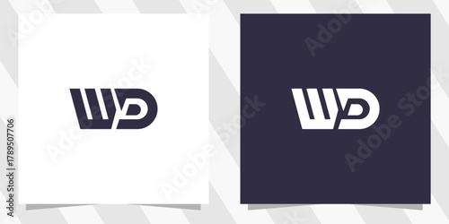 letter wd dw logo design