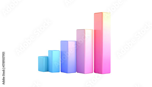 Colorful stylized rising bar graph on a solid black background Free Download Colorful stylized rising bar graph on a solid black background - GFXLoad