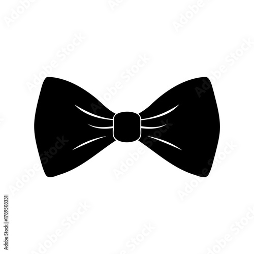 Elegant black bow tie on white background for formal events