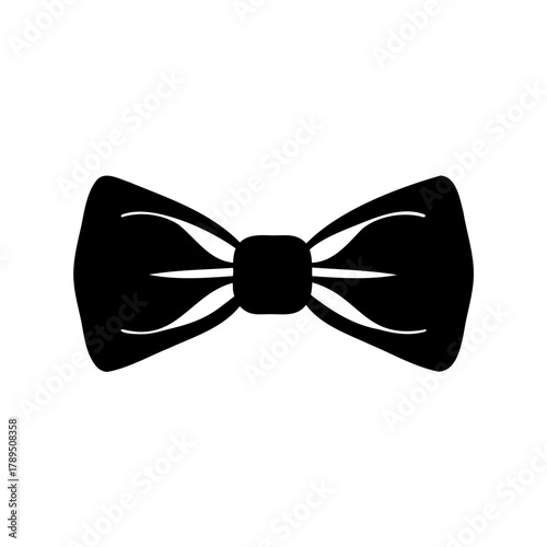 Elegant black bow tie for formal wear, special events, and stylish accessories