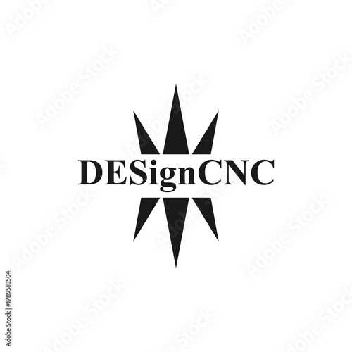 CNC machine illustration logo design, abstract, laser beam sparks, laser cutting, metalworking, element, machining, computer, stainless, modern, industrial, engineering, symbol, sign, laser, cutting