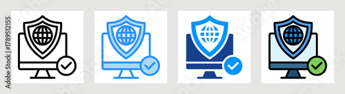 Virtual Private Network Icon Collection Set Multiple Style