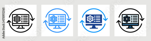 Operating System Icon Collection Set Multiple Style