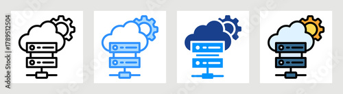 Server Management Icon Collection Set Multiple Style