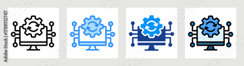 System Configuration Icon Collection Set Multiple Style