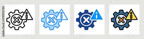 Misconfiguration Icon Collection Set Multiple Style