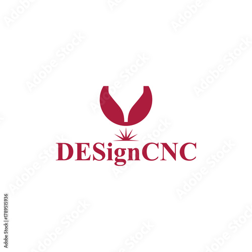 CNC machine illustration logo design, abstract, laser beam sparks, laser cutting, metalworking, element, machining, computer, stainless, modern, industrial, engineering, symbol, sign, laser, cutting