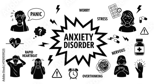 Understanding anxiety disorder symptoms and treatment options now vector
