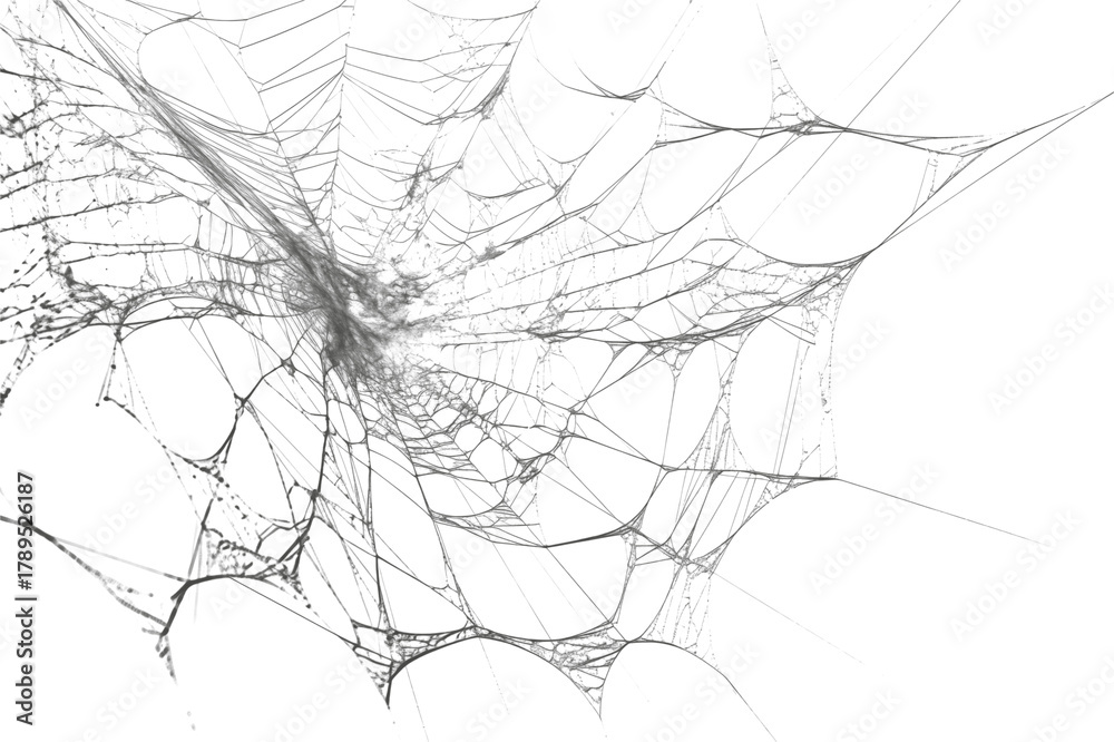 Obraz premium Spiderweb, a delicate and intricate natural structure