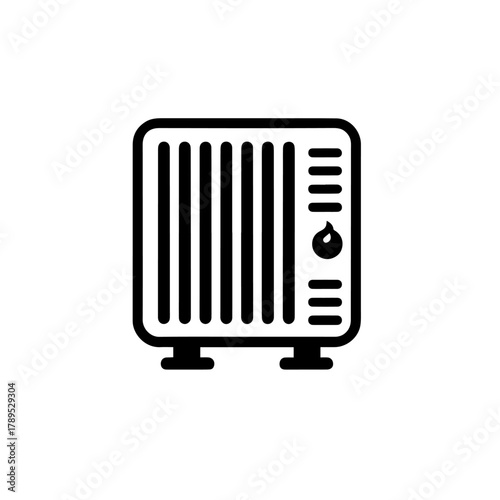 Portable Electric Space Heater Vector Illustration