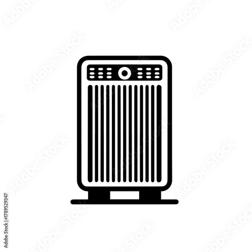 Stylish Electric Room Heater Vector Illustration