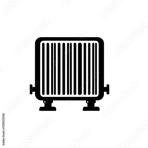 Compact Electric Room Heater Vector Illustration