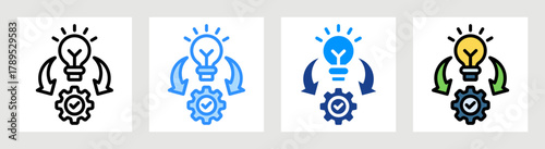 Implementation Icon Collection Set Multiple Style