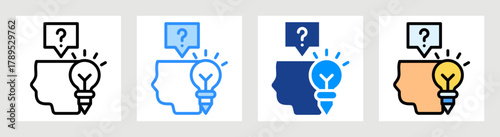 Design Thinking Icon Collection Set Multiple Style