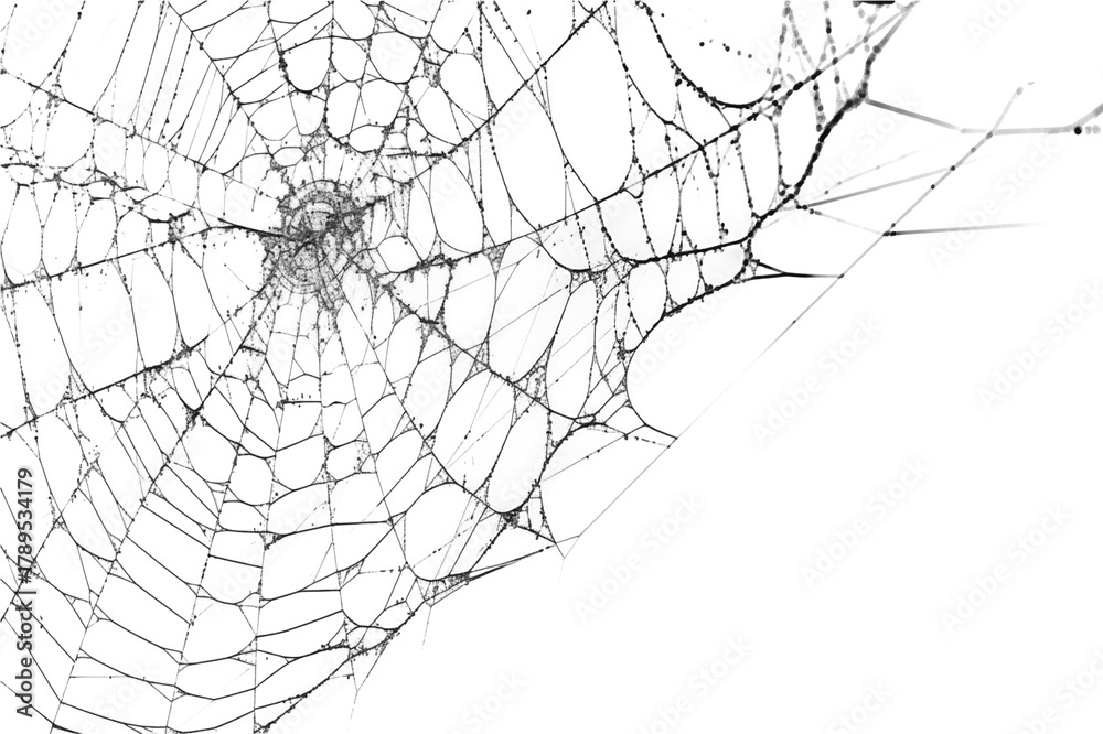 Obraz premium Spiderweb with intricate patterns, a delicate design