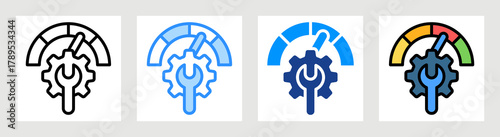 Performance Tuning Icon Collection Set Multiple Style