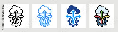Flexible Deployment Icon Collection Set Multiple Style