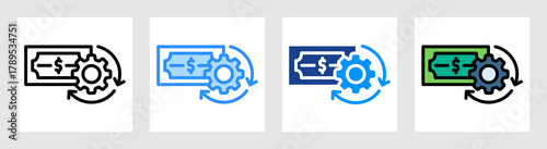 Cash Flow Optimization Icon Collection Set Multiple Style